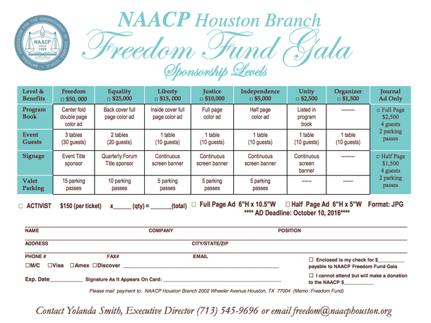 naacp gala tables